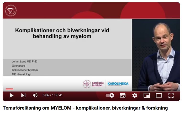 myelomföreläsning av johan lund 2024 startbild video