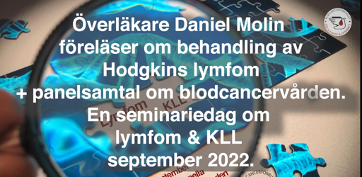 Startbild Daniel Molin Om Hodgkins Lymfom Plus Panelsamtal