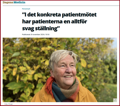 Gunilla Gunnarsson i Dagens medicin 8 nov 2024